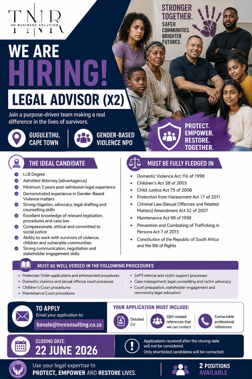 Legal Advisors Recruitment Poster