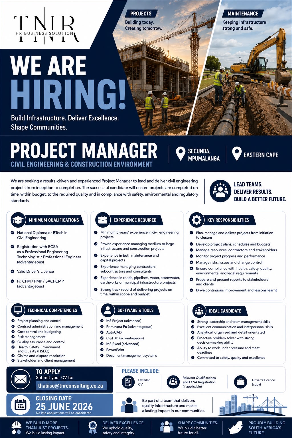 Project Manager Recruitment Poster