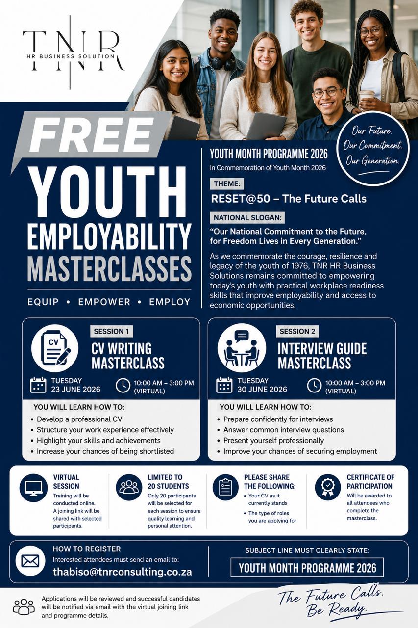 Free Youth Employability Masterclasses
